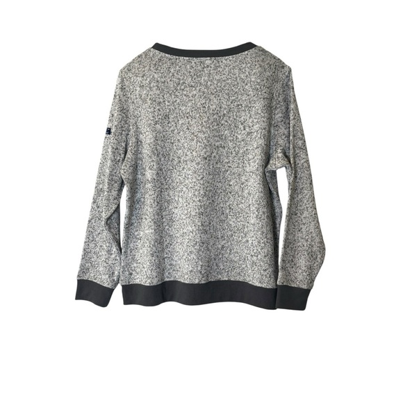 LL Bean Women’s Lightweight Fleece Gray Crewneck Sweatshirt Gray Size Large - Picture 6 of 6